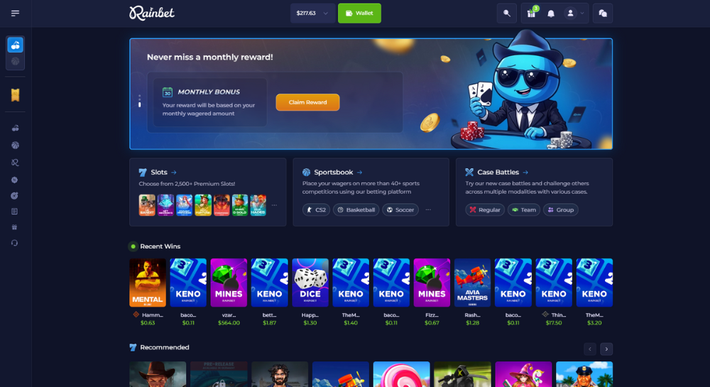 rainbet homepage
